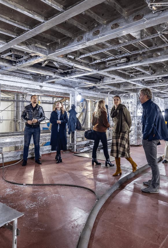 Yacht construction in progress